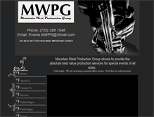 Tablet Screenshot of mwproductiongroup.com